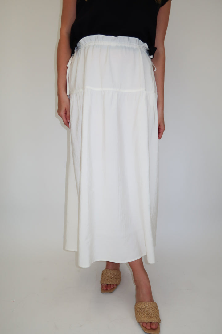 Go With It Lightweight Tie Midi Skirt - The Pink Tulip Clothing