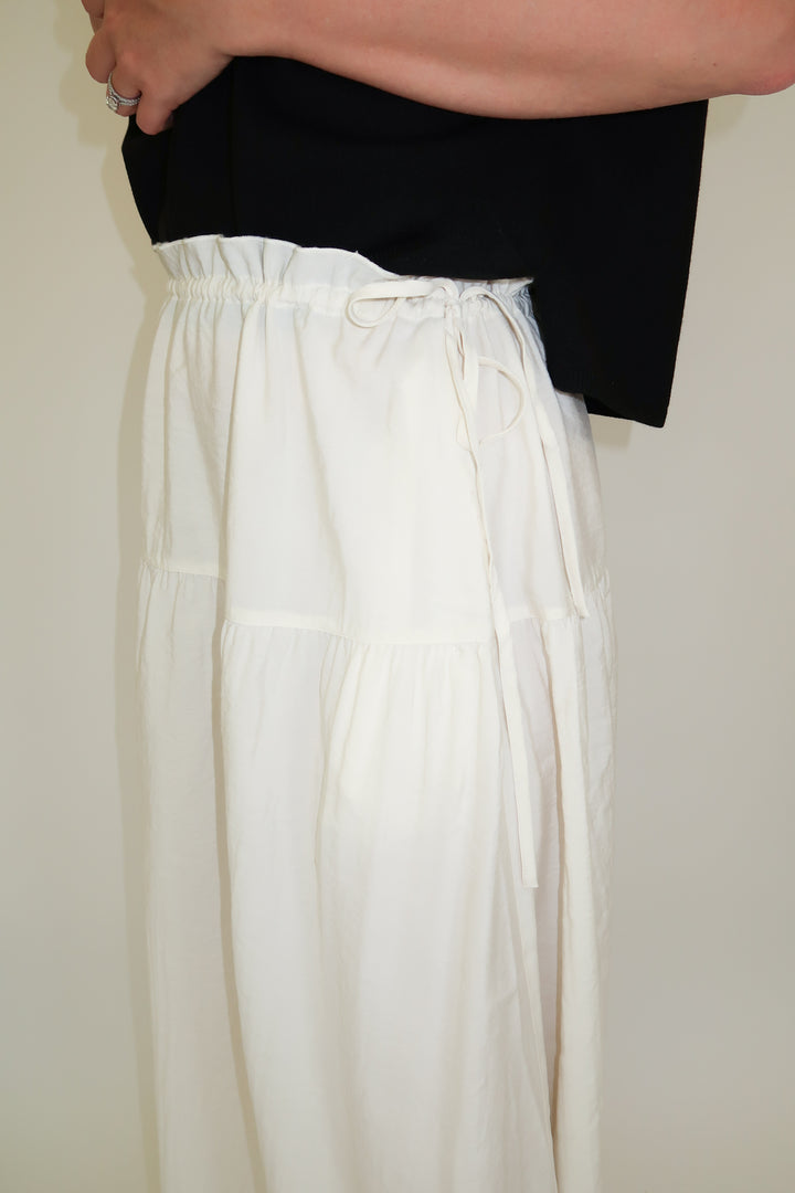 Go With It Lightweight Tie Midi Skirt - The Pink Tulip Clothing