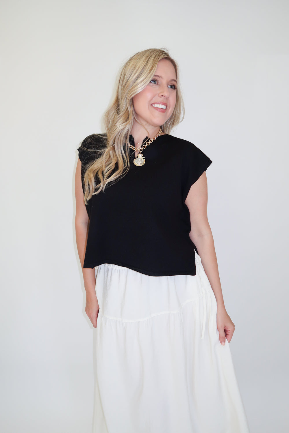 Low Key Favorite Black Knit Top - The Pink Tulip Clothing