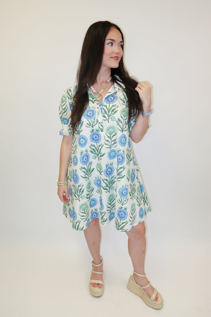 Smooth Sailing Floral Shift Dress - The Pink Tulip Clothing