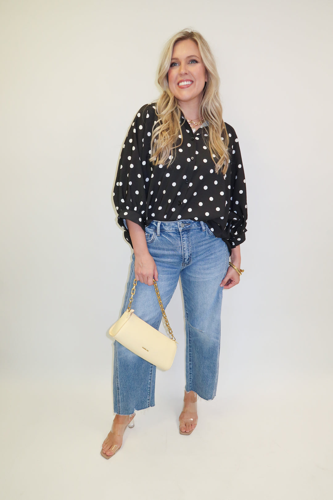 Dot It Up Top - The Pink Tulip Clothing
