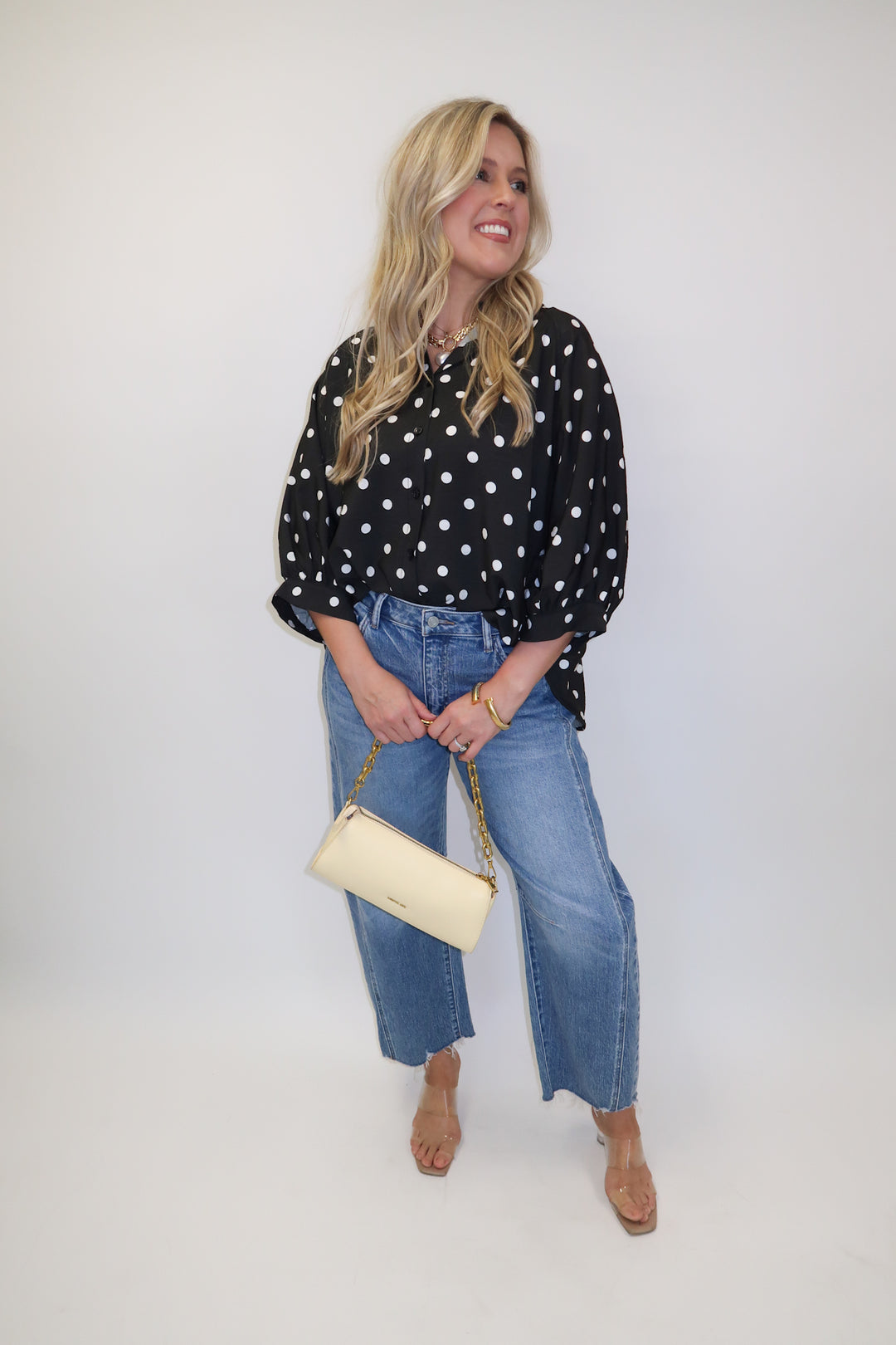 Dot It Up Top - The Pink Tulip Clothing