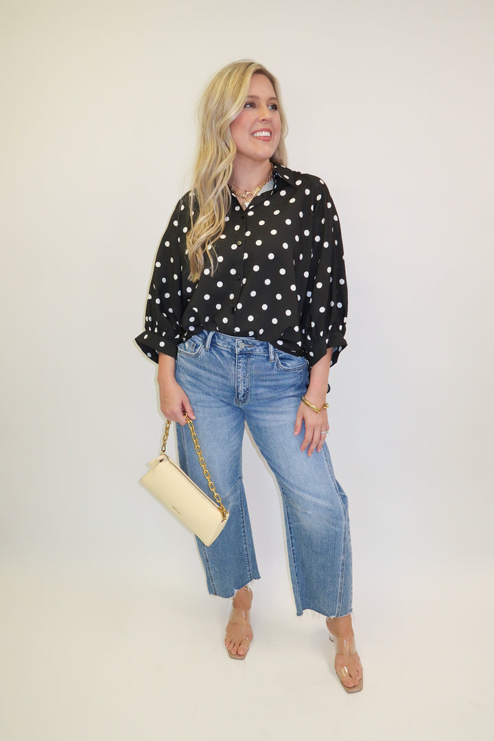 Dot It Up Top - The Pink Tulip Clothing