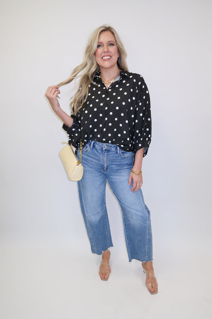 Dot It Up Top - The Pink Tulip Clothing