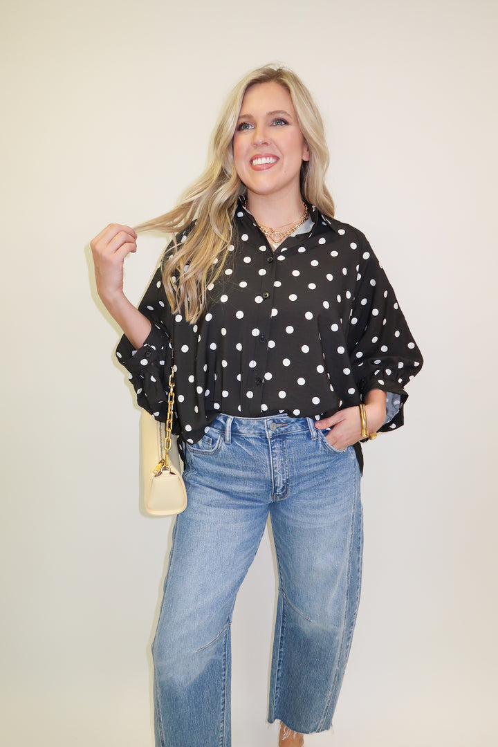 Dot It Up Top - The Pink Tulip Clothing