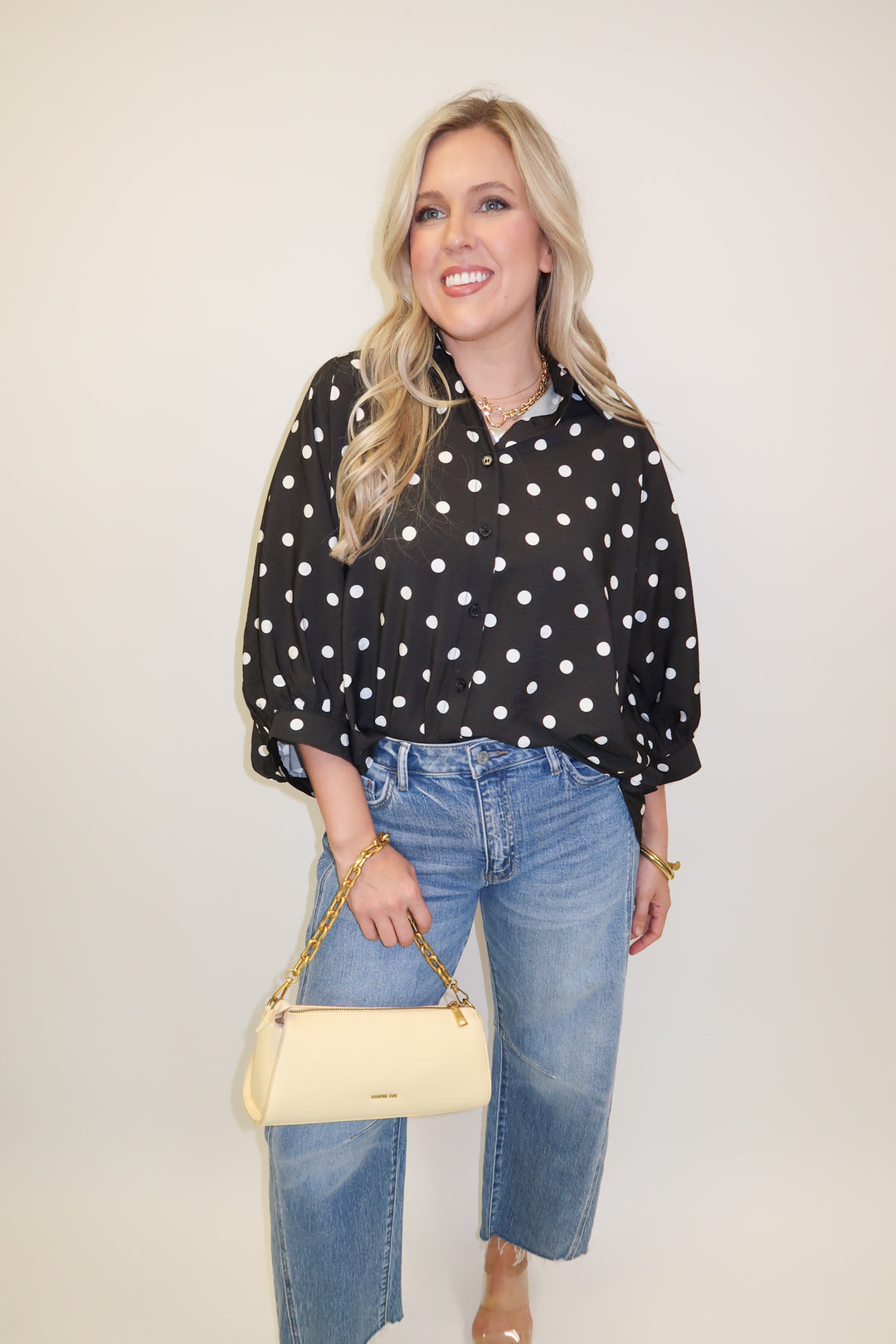 Dot It Up Top - The Pink Tulip Clothing