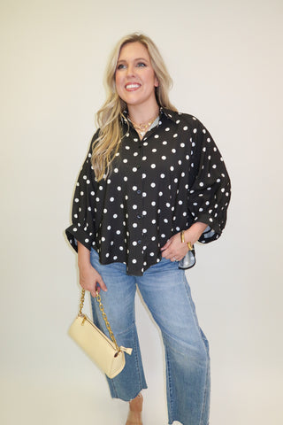 Dot It Up Top - The Pink Tulip Clothing