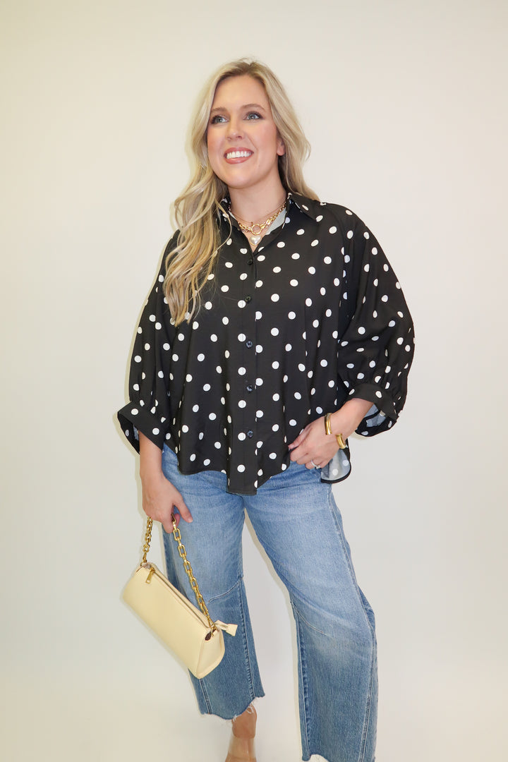 Dot It Up Top - The Pink Tulip Clothing