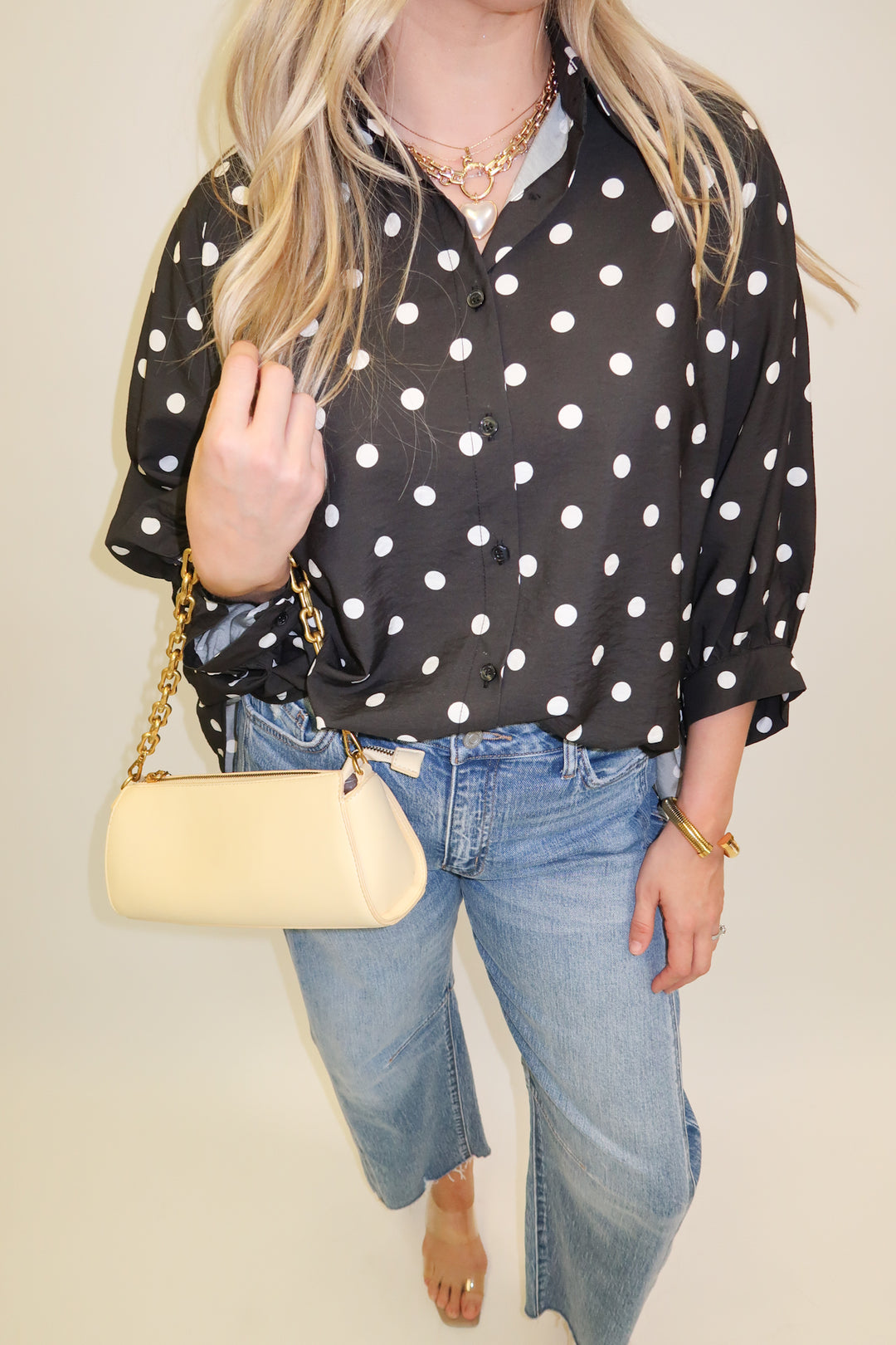 Dot It Up Top - The Pink Tulip Clothing