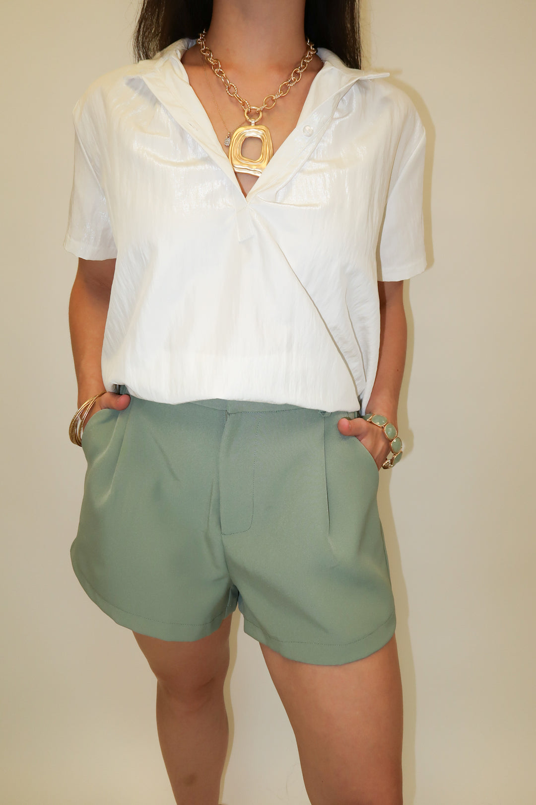 All Set High Waisted Dressy Shorts - The Pink Tulip Clothing