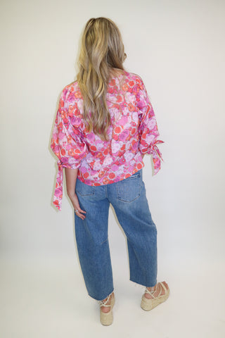 Petal to the Metal Floral Blouse - The Pink Tulip Clothing