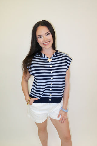 Layer Free Sleeveless Knit Button Front Top - The Pink Tulip Clothing