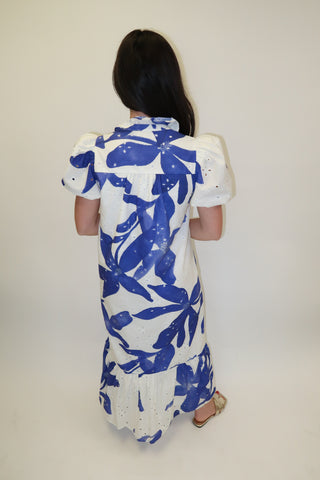 In Full Color Floral Ruffle Midi Dress - The Pink Tulip Clothing