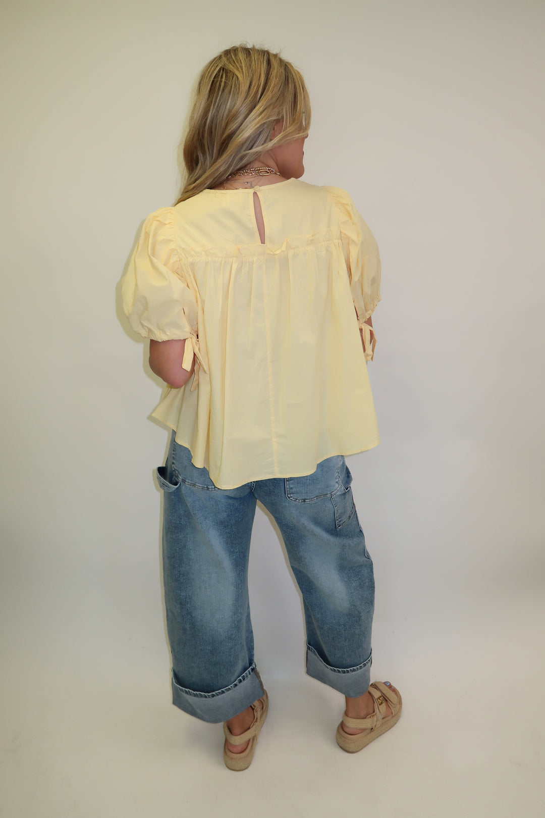 Light Touch Puff Sleeve Cinch Top - The Pink Tulip Clothing
