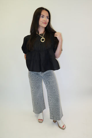 Light Touch Puff Sleeve Cinch Top - The Pink Tulip Clothing