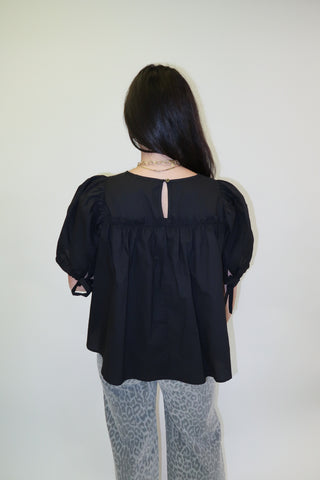 Light Touch Puff Sleeve Cinch Top - The Pink Tulip Clothing