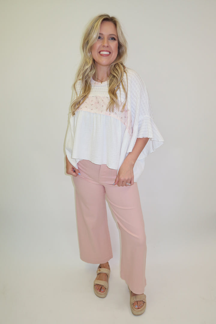 Sweet Spot Pink Floral Babydoll Top - The Pink Tulip Clothing