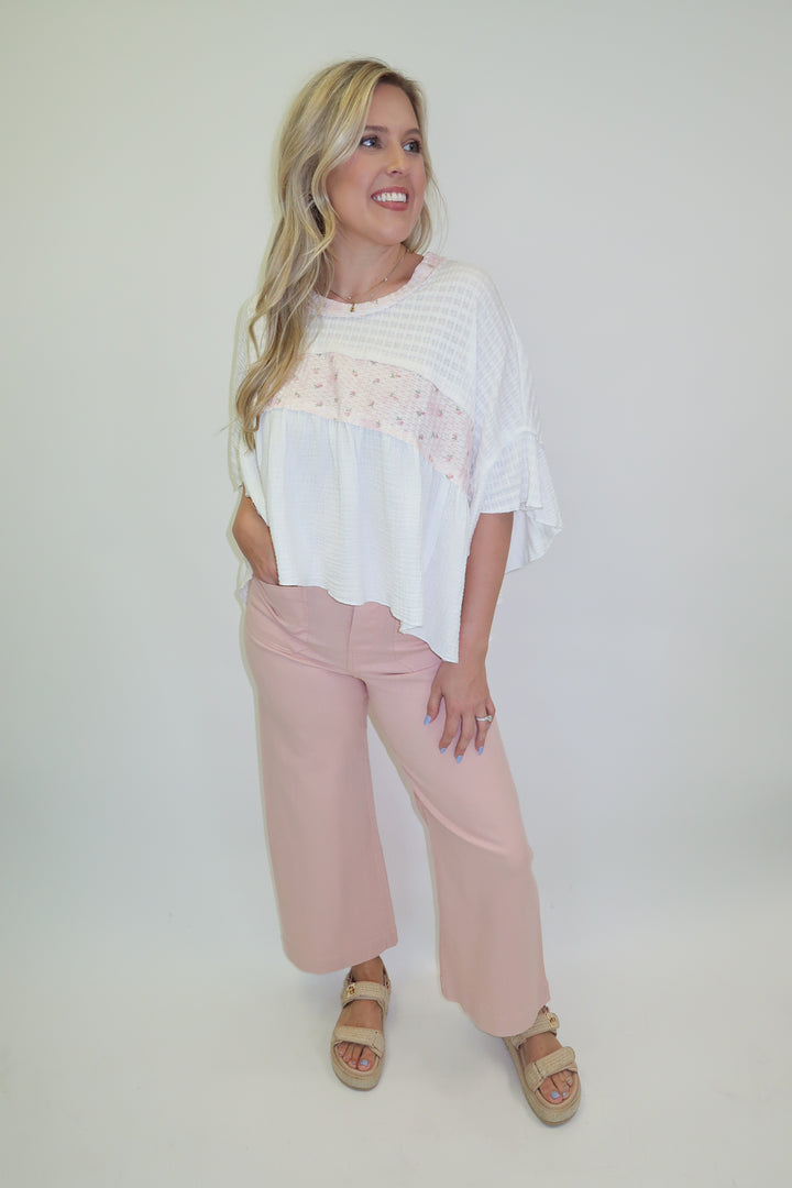 Sweet Spot Pink Floral Babydoll Top - The Pink Tulip Clothing