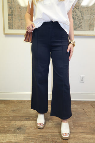 Up For Anything Navy Front Seam Pants - The Pink Tulip Clothing