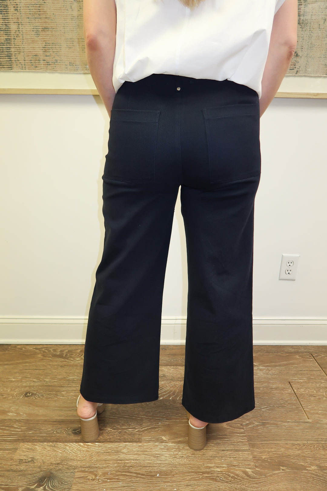 Up For Anything Navy Front Seam Pants - The Pink Tulip Clothing