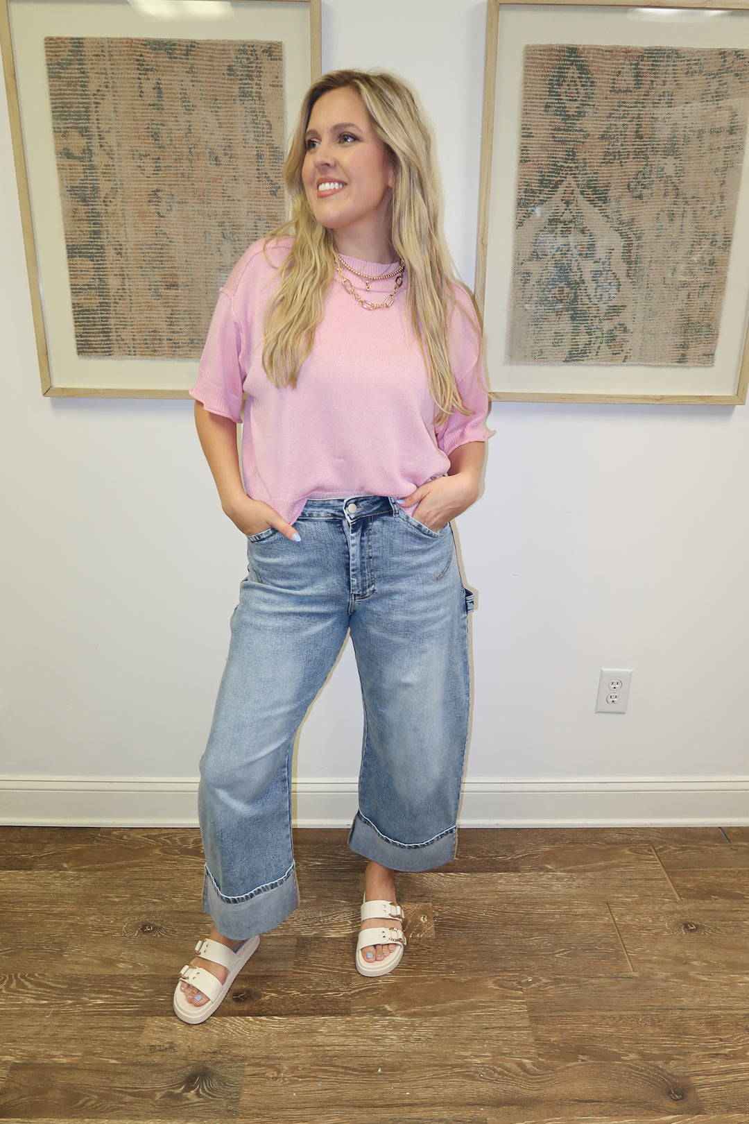 Soft Season Ribbed Drop Shoulder Sweater - The Pink Tulip Clothing