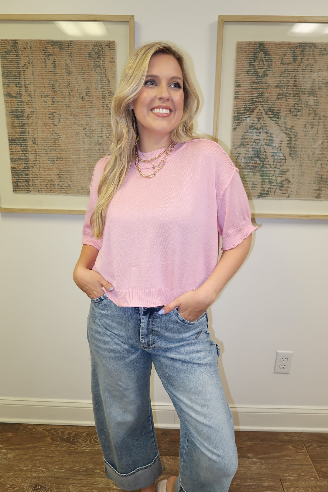Soft Season Ribbed Drop Shoulder Sweater - The Pink Tulip Clothing
