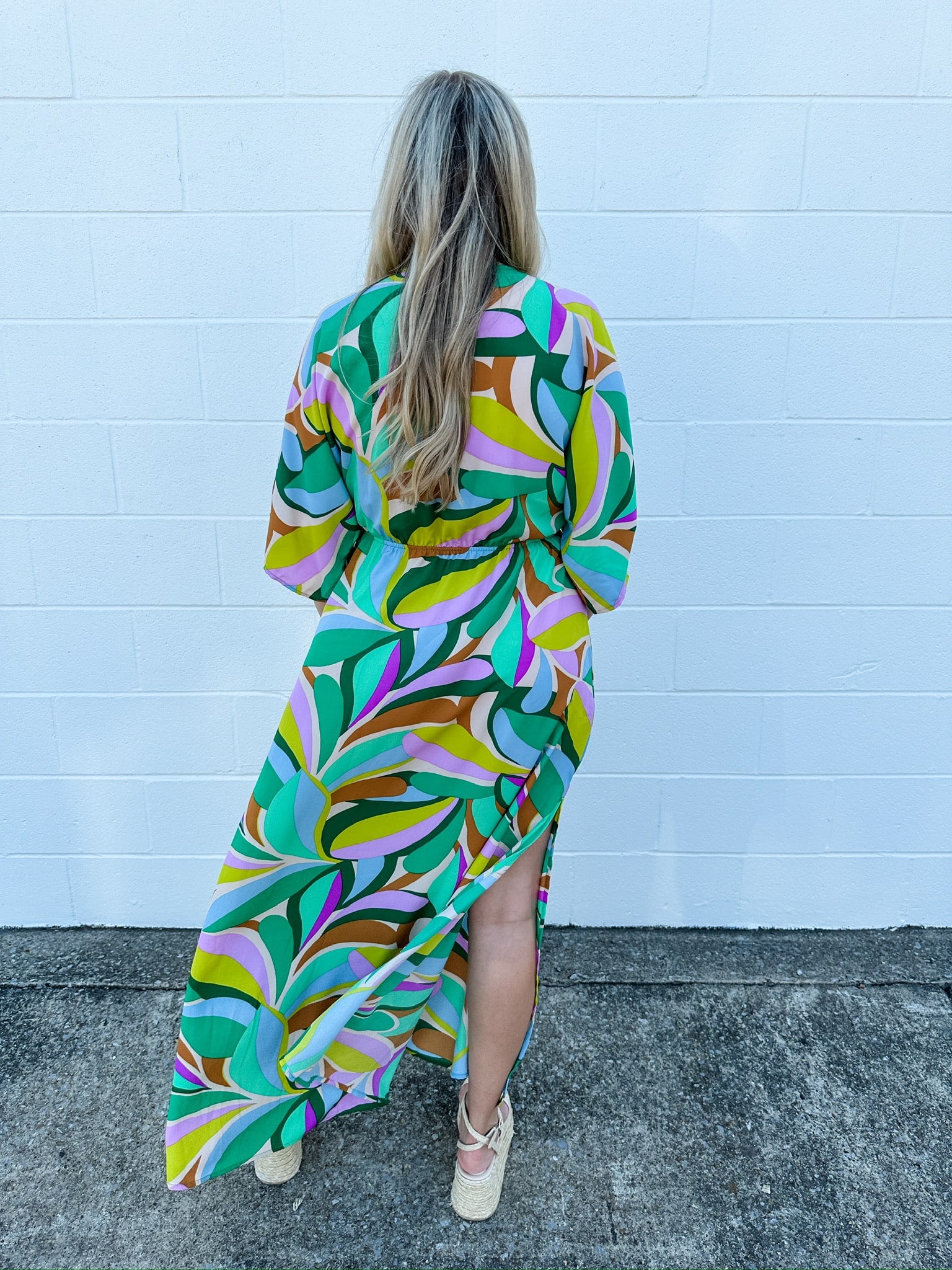 Petal Print Maxi Dress