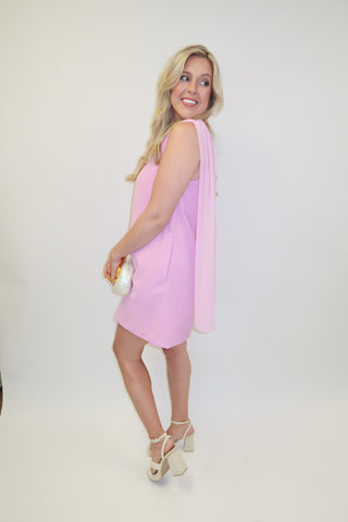 Champagne Plans Sleeveless Scarf Neck Mini Dress - The Pink Tulip Clothing