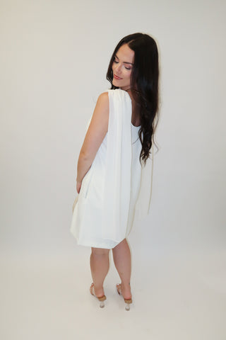 Champagne Plans Sleeveless Scarf Neck Mini Dress - The Pink Tulip Clothing