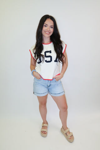 Stars Aligned USA Sleeveless Knit Top - The Pink Tulip Clothing