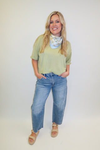 Soft Season Ribbed Drop Shoulder Sweater - The Pink Tulip Clothing