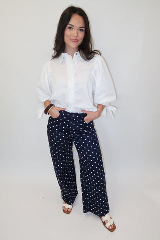 Spotted In Spring Pant - The Pink Tulip Clothing
