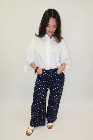Spotted In Spring Pant - The Pink Tulip Clothing