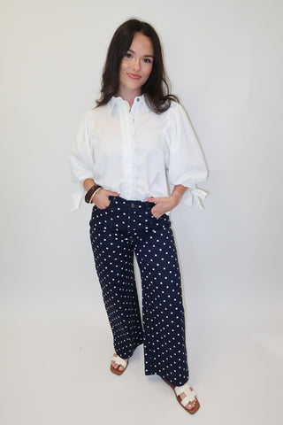 Spotted In Spring Pant - The Pink Tulip Clothing