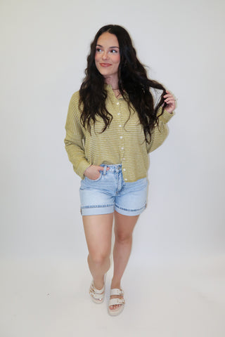 Morning Tide Pin Stripe Cardigan - The Pink Tulip Clothing