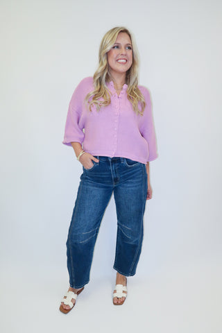 Sweet On You Ribbed Button Front Cardigan