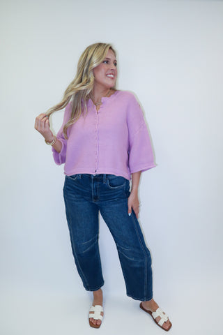 Sweet On You Ribbed Button Front Cardigan - The Pink Tulip Clothing