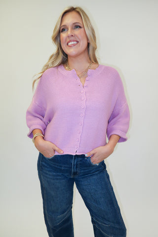 Sweet On You Ribbed Button Front Cardigan - The Pink Tulip Clothing