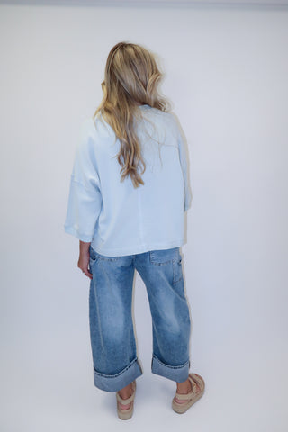 Easy Decision Boxy Button Front Sweatshirt - The Pink Tulip Clothing