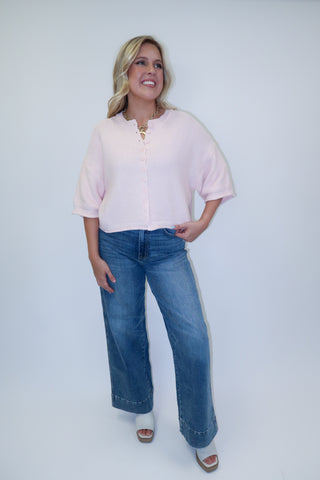 Sweet On You Ribbed Button Front Cardigan - The Pink Tulip Clothing