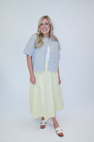 Just A Little Charm Button Front Cardigan