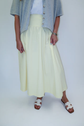 Easy Company Smocked Back Midi Skirt