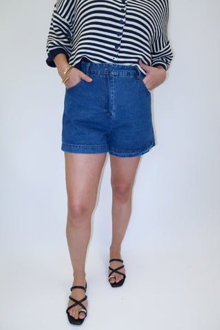 Weekend Uniform Stretch Denim Shorts - The Pink Tulip Clothing