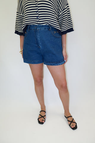 Weekend Uniform Stretch Denim Shorts - The Pink Tulip Clothing