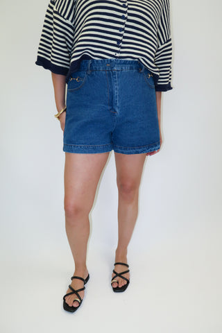 Weekend Uniform Stretch Denim Shorts - The Pink Tulip Clothing