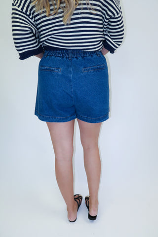 Weekend Uniform Stretch Denim Shorts - The Pink Tulip Clothing
