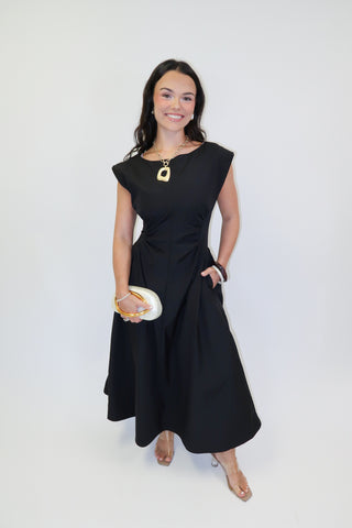 Keep It Sleek Fitted Waist Midi Dress