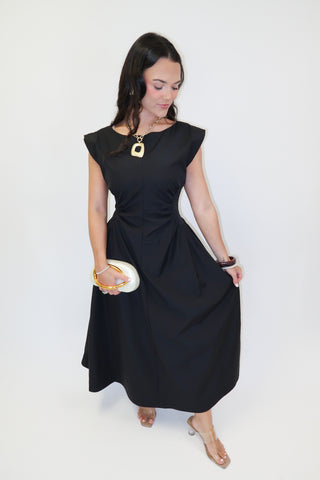 Keep It Sleek Fitted Waist Midi Dress
