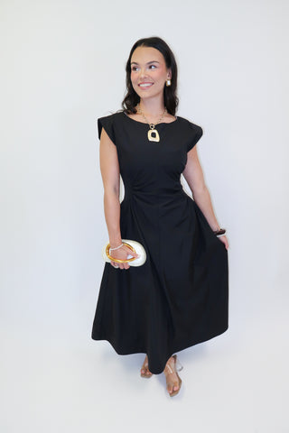 Keep It Sleek Fitted Waist Midi Dress