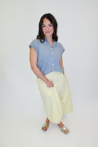 Seaside Stripe Sleeveless Sweater